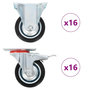 Voir la diapositive 1 : VIDAXL 32 pcs Roulettes 75 mm