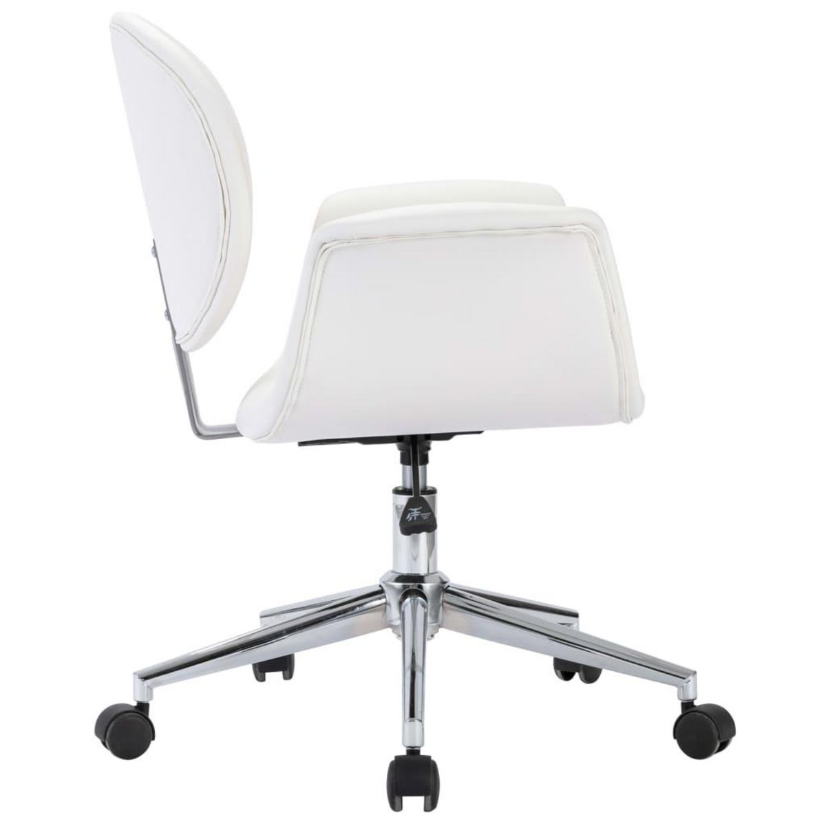 VIDAXL Chaise pivotante de bureau Blanc Similicuir