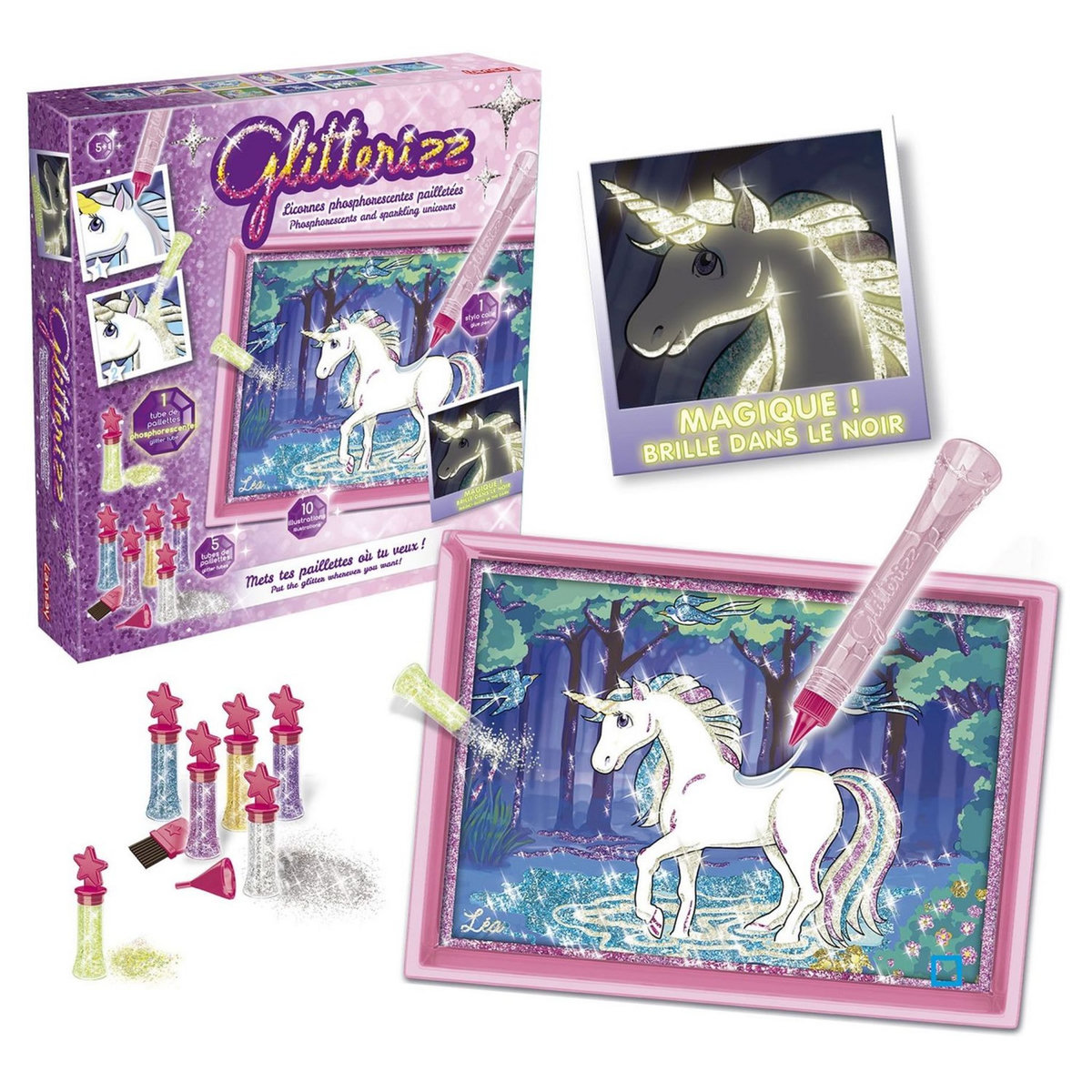 LANSAY  Glitterizz Licornes Phosphorescentes Pailletées