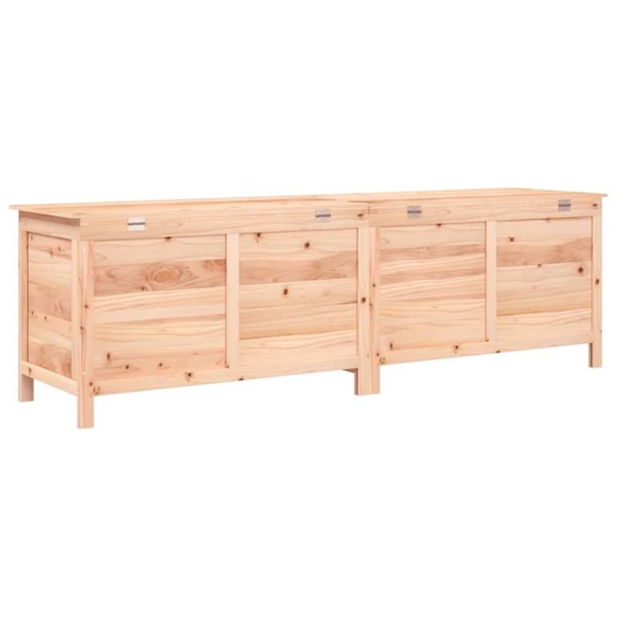 Voir la diapositive 6 : VIDAXL Boîte de rangement de jardin 198,5x50x56,5 cm bois massif sapin