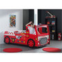 Voir la diapositive 2 : Lit enfant voiture camion POMPIER 90X200cm+leds