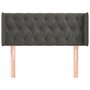Voir la diapositive 3 : VIDAXL Tete de lit avec oreilles Gris fonce 93x16x78/88 cm Velours