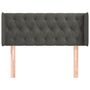 Voir la diapositive 3 : VIDAXL Tete de lit avec oreilles Gris fonce 93x16x78/88 cm Velours