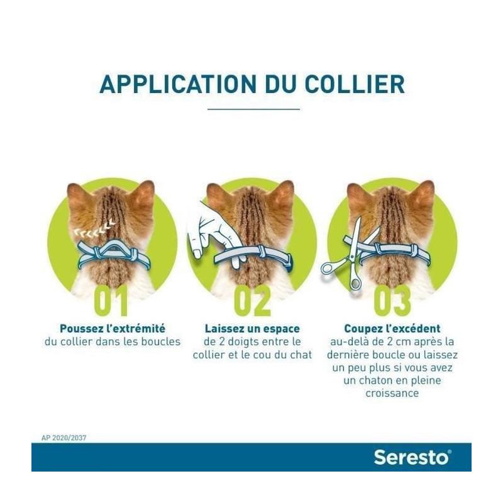 Voir la diapositive 3 : Seresto Seresto Chat - Collier Anti-Puces et Anti-Tiques pour Chats - 2 Colliers