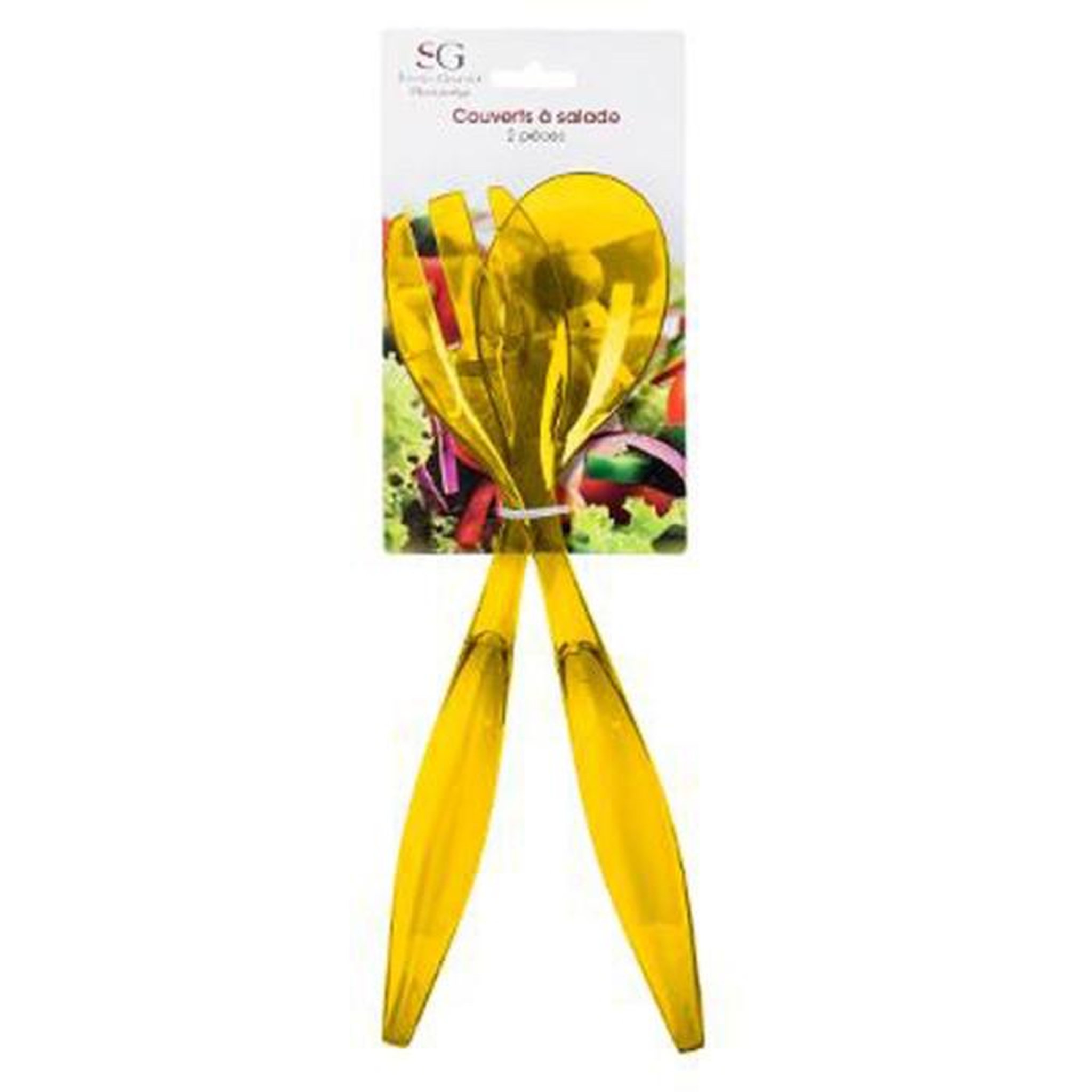 Voir la diapositive 2 : FIVE Couverts à Salade  Wave  29cm Jaune