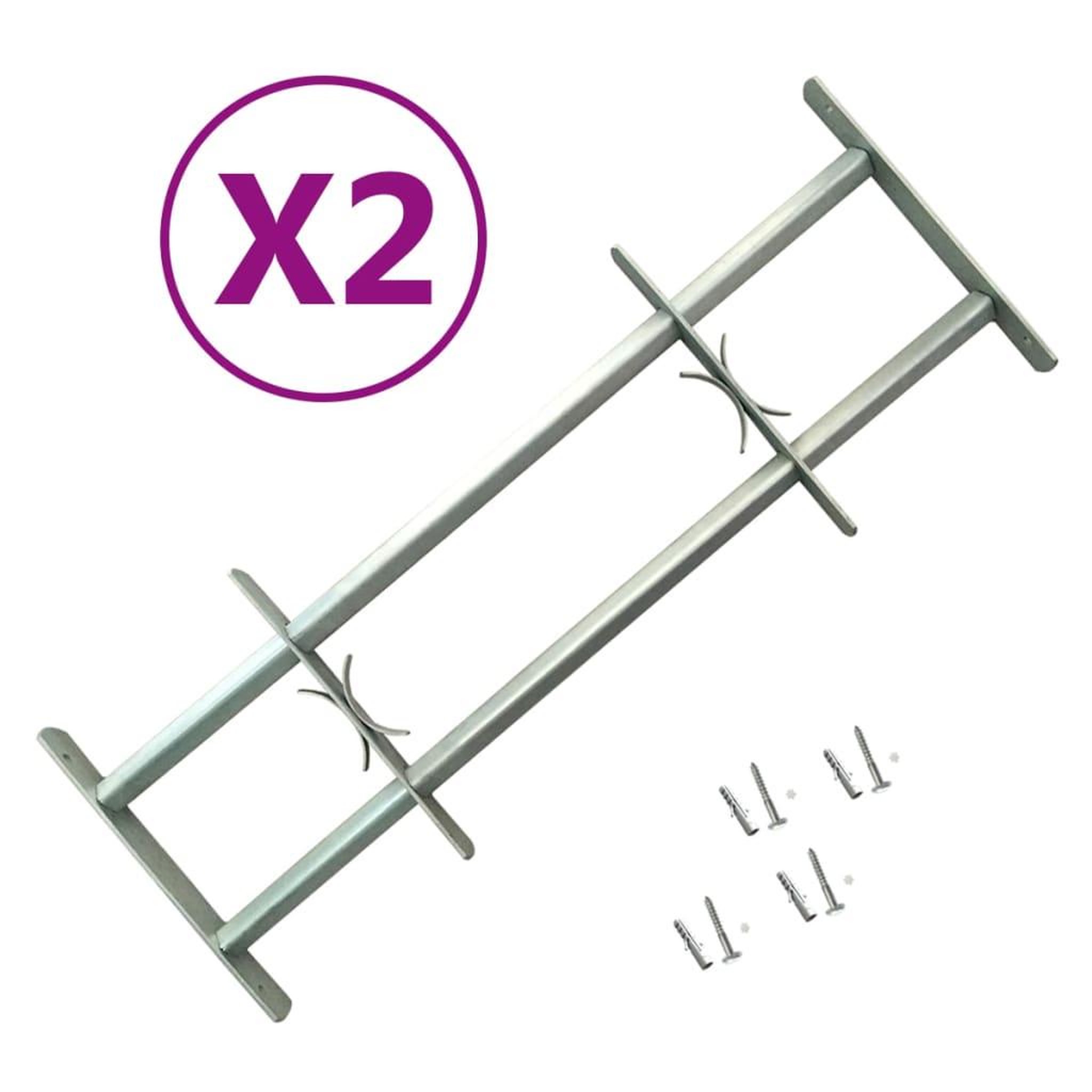 VIDAXL Grilles reglables de securite de fenetres 2 pcs 1000-1500 mm