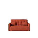 CONCEPT USINE Canapé scandinave convertible 3 places en velours côtelé terracotta COPENHAGUE