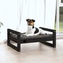 Voir la diapositive 3 : VIDAXL Lit pour chien Noir 55,5x45,5x28 cm Bois de pin solide