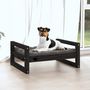 Voir la diapositive 3 : VIDAXL Lit pour chien Noir 55,5x45,5x28 cm Bois de pin solide