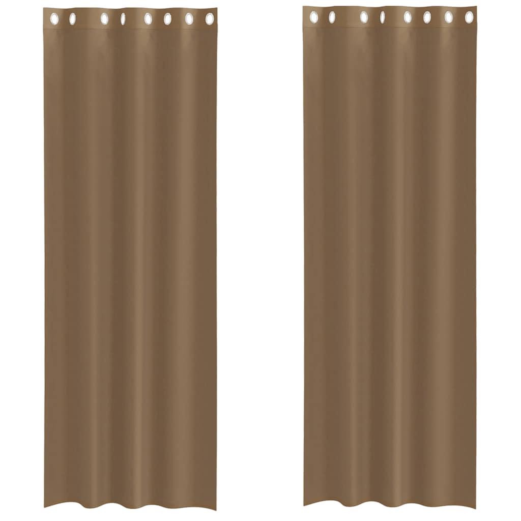 Voir la diapositive 2 : VIDAXL Rideaux en voile avec œillets 2 pcs marron clair