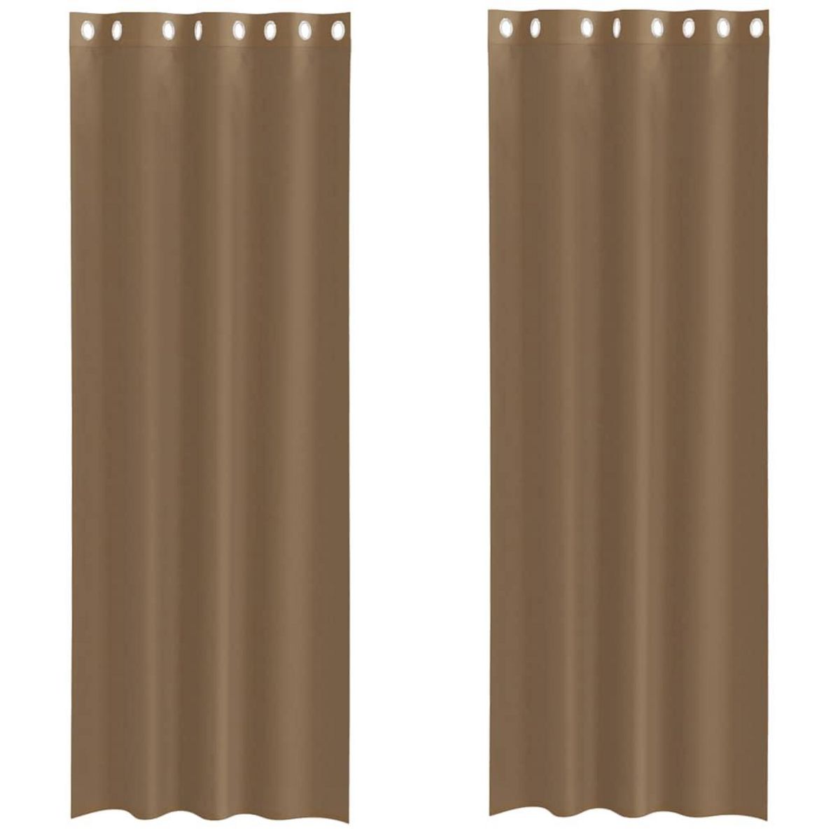 VIDAXL Rideaux en voile avec œillets 2 pcs marron clair