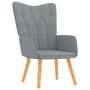 Voir la diapositive 5 : VIDAXL Chaise de relaxation avec tabouret Gris clair Tissu