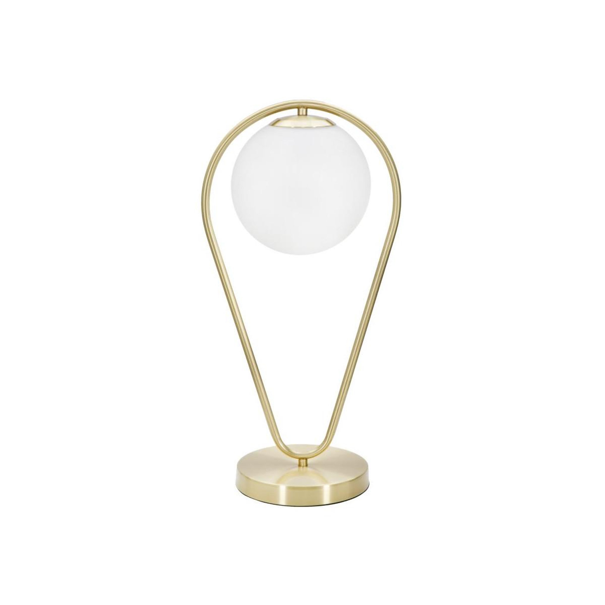 Paris Prix Lampe à poser sphère  glamy drop  50cm blanc & or