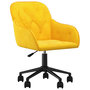 Voir la diapositive 2 : VIDAXL Chaise pivotante de bureau Jaune Velours