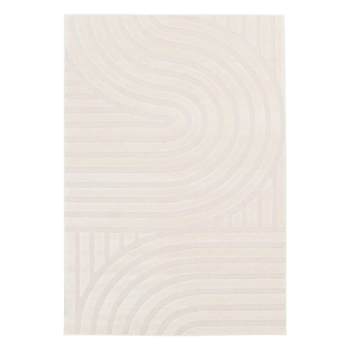 SWEEEK Tapis intérieur motifs arches, poils ras, crème