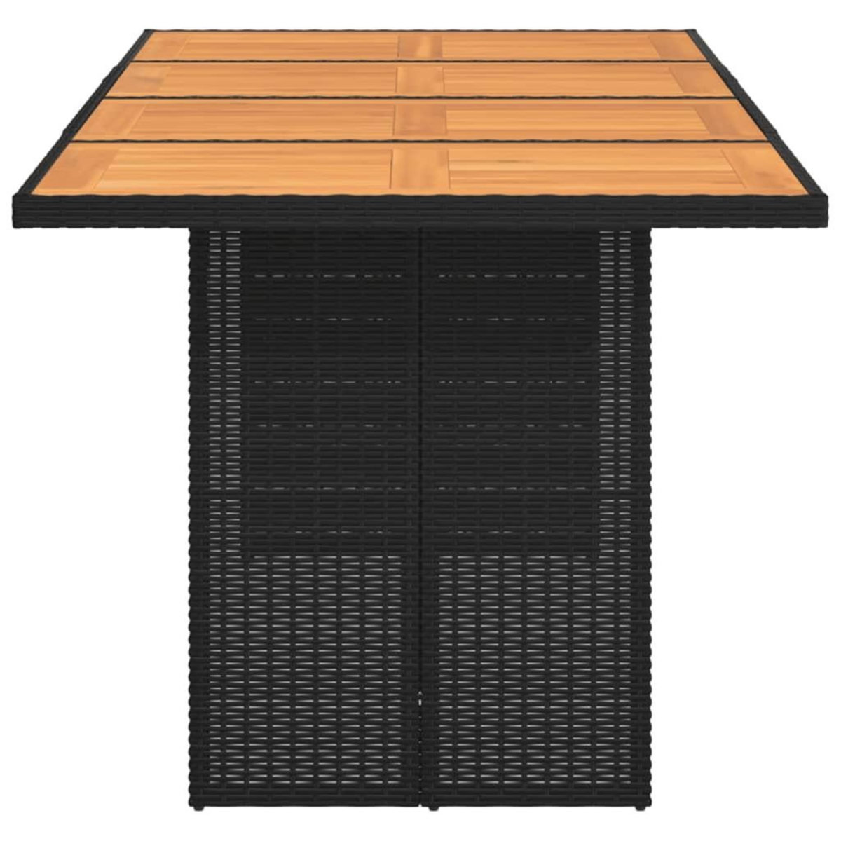 VIDAXL Table de jardin avec dessus en bois d'acacia noir 190x80x74 cm