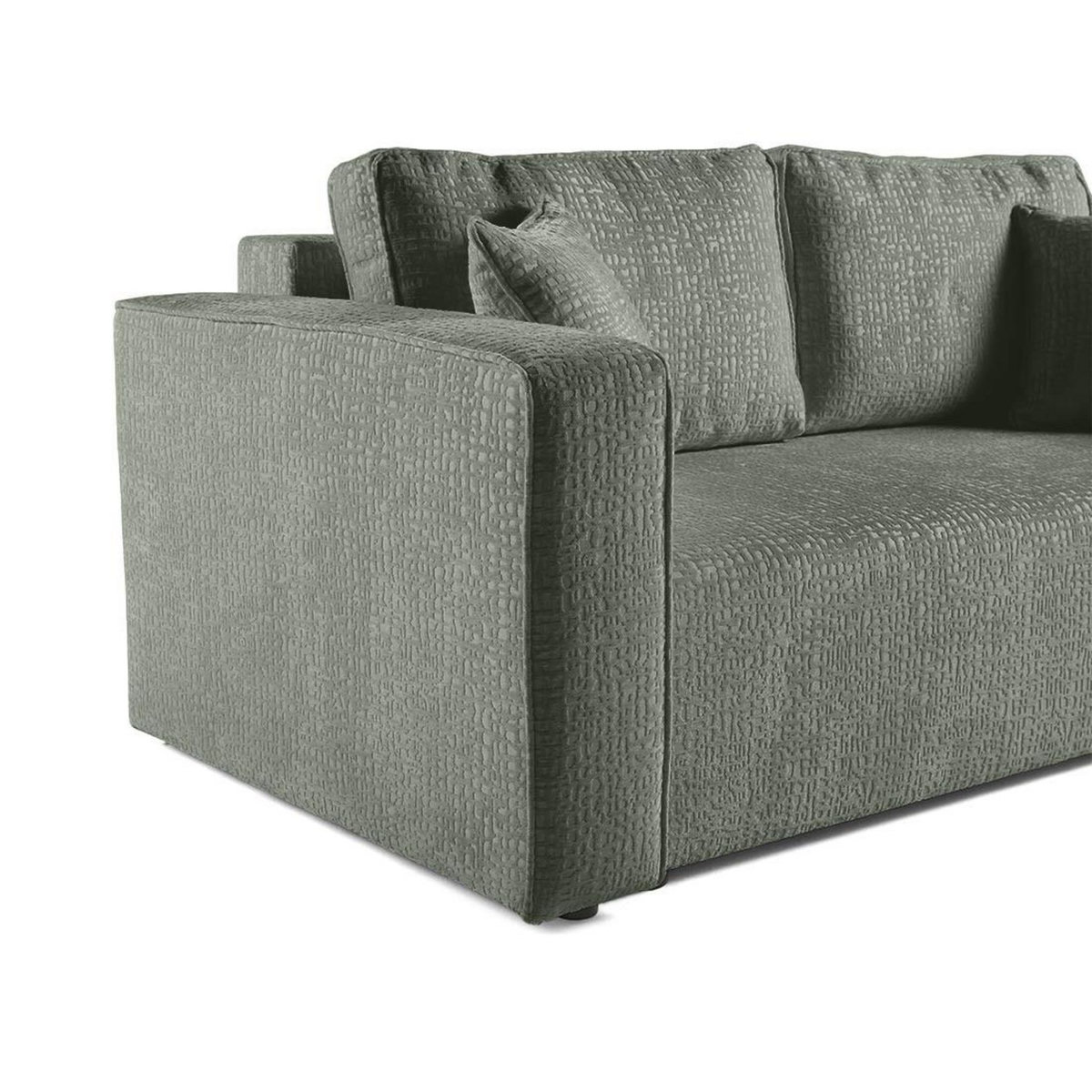BEST MOBILIER Topaze - canapé droit 2 places - en tissu velours relief