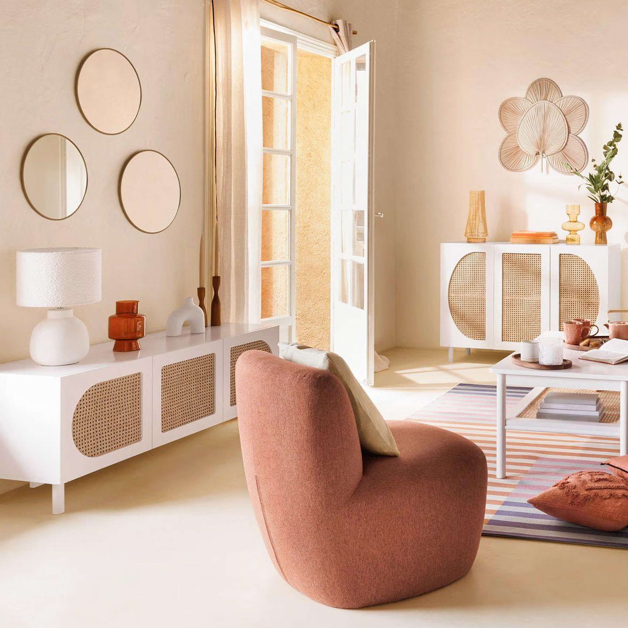 Voir la diapositive 5 : ATMOSPHERA Chauffeuse design  leone  71cm terracotta