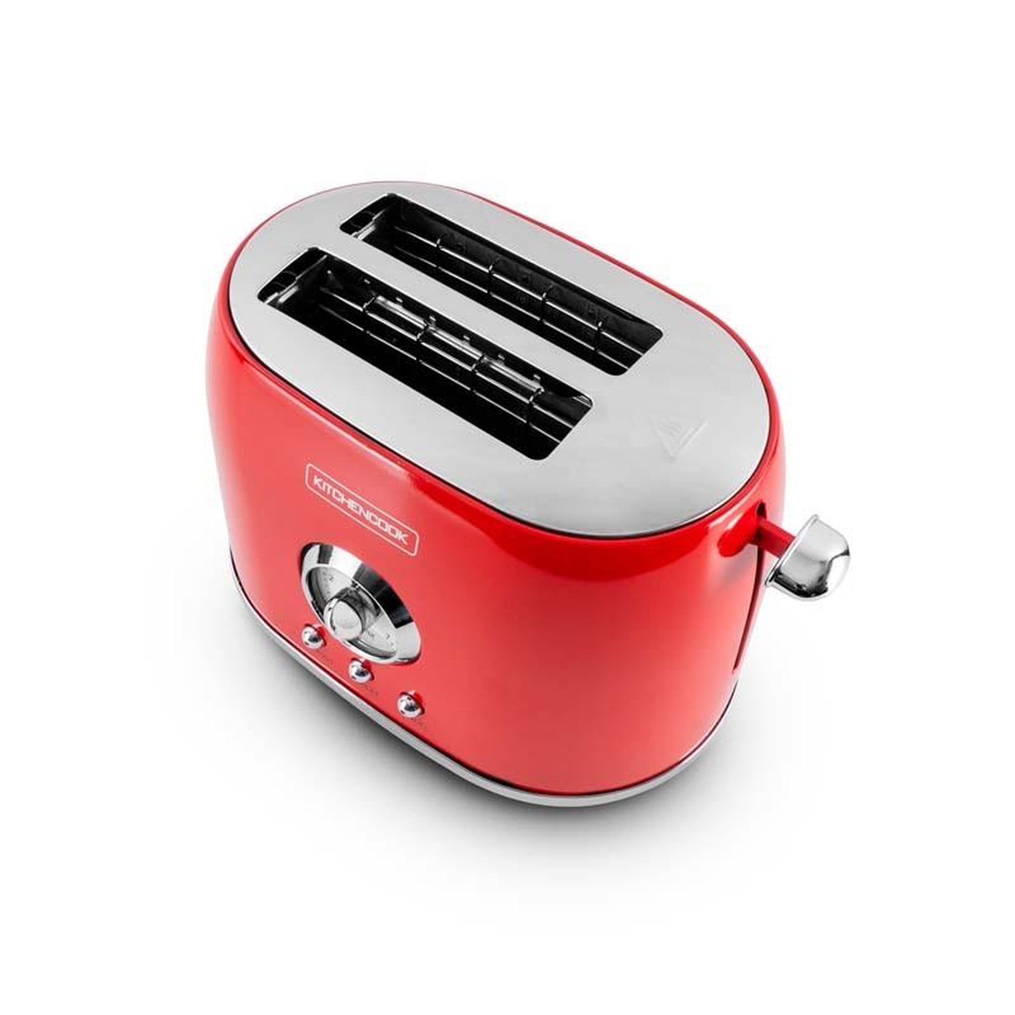 Voir la diapositive 5 : KITCHENCOOK Grille pain style rétro double fentes retro toast rouge kitchencook