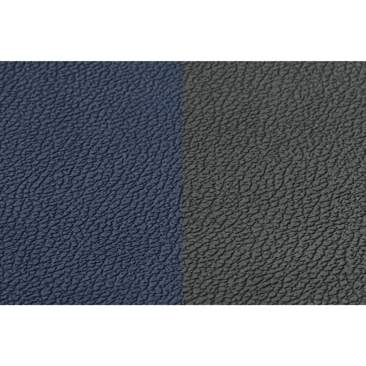 BJORN Set de table ovale réversible - 6 pièces - Cuir recyclé bleu nuit et gris anthracite