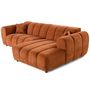 Voir la diapositive 2 : LISA DESIGN Curtis - canapé d'angle droit 4 places en tissu texturé
