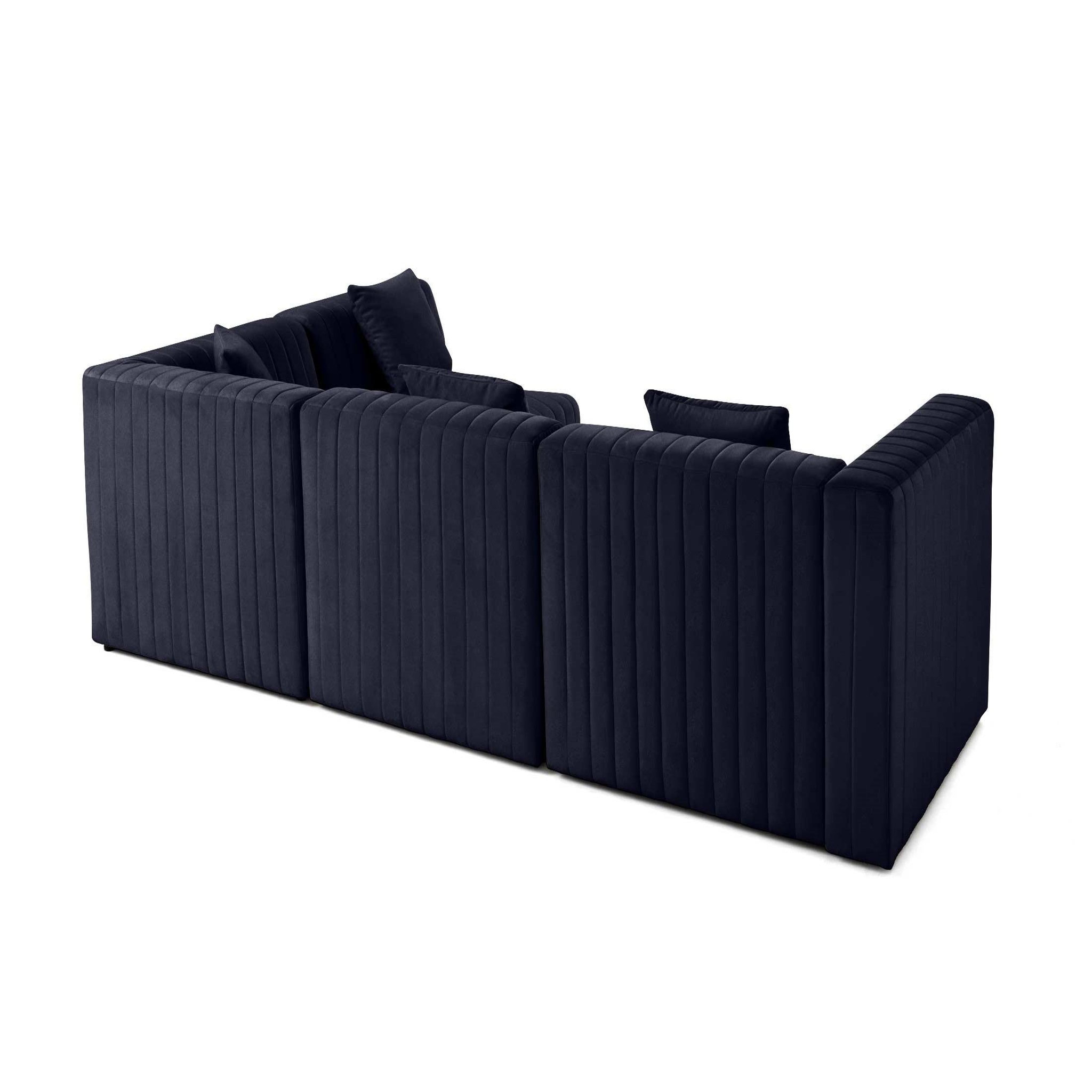 Voir la diapositive 4 : BEST MOBILIER Nova - canapé modulable d'angle droit - 5 places - en velours