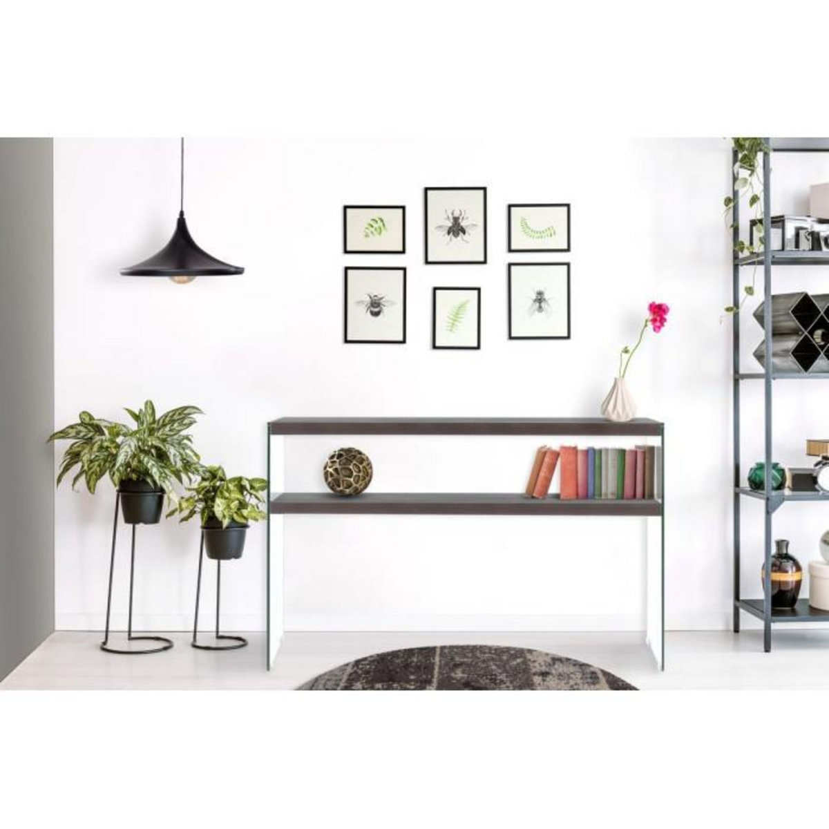 Paris Prix Console Design  Elementary  110cm Marron Foncé