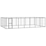 VIDAXL Chenil d extérieur pour chiens Acier 33,88 m²