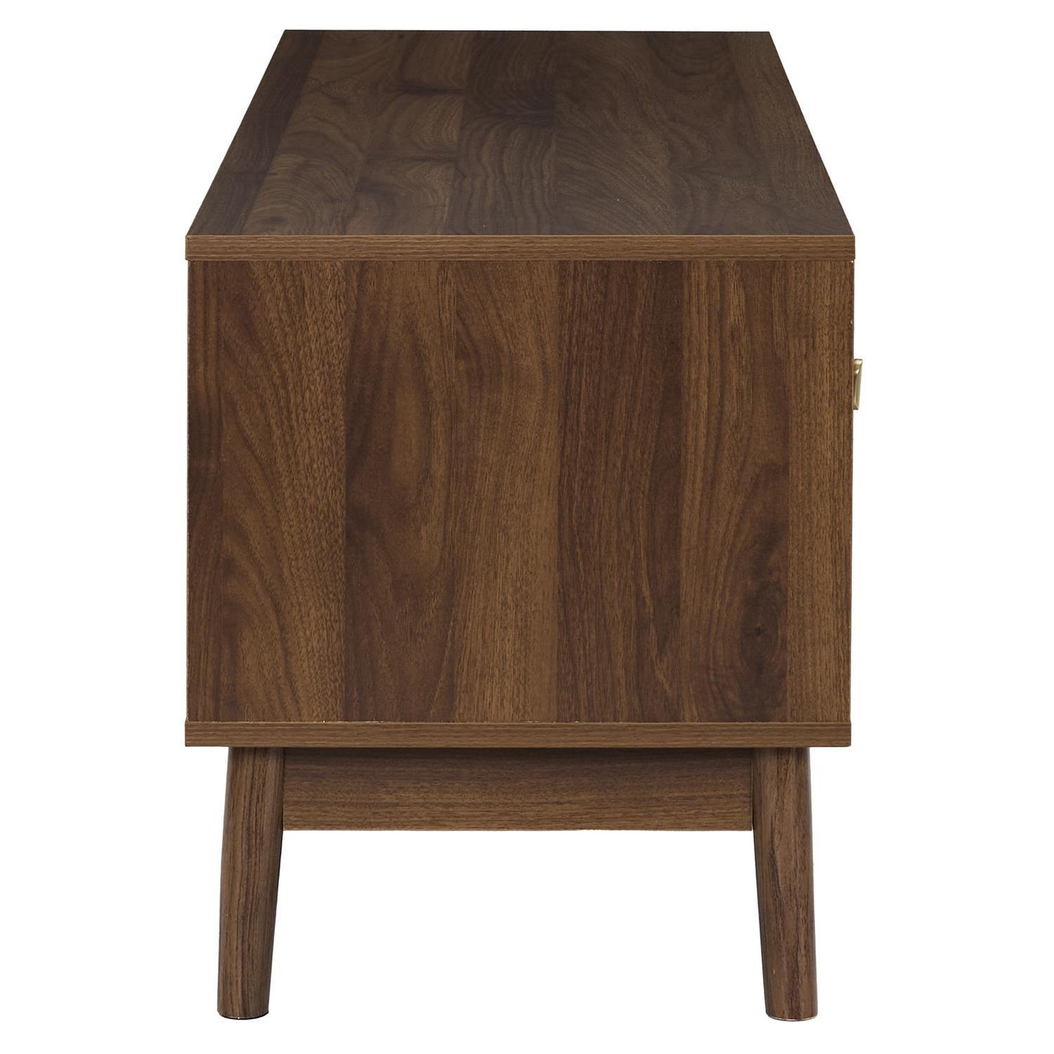 Voir la diapositive 5 : The Home Deco Factory Meuble tv 2 portes et 2 niches effet noyer tiffany - marron