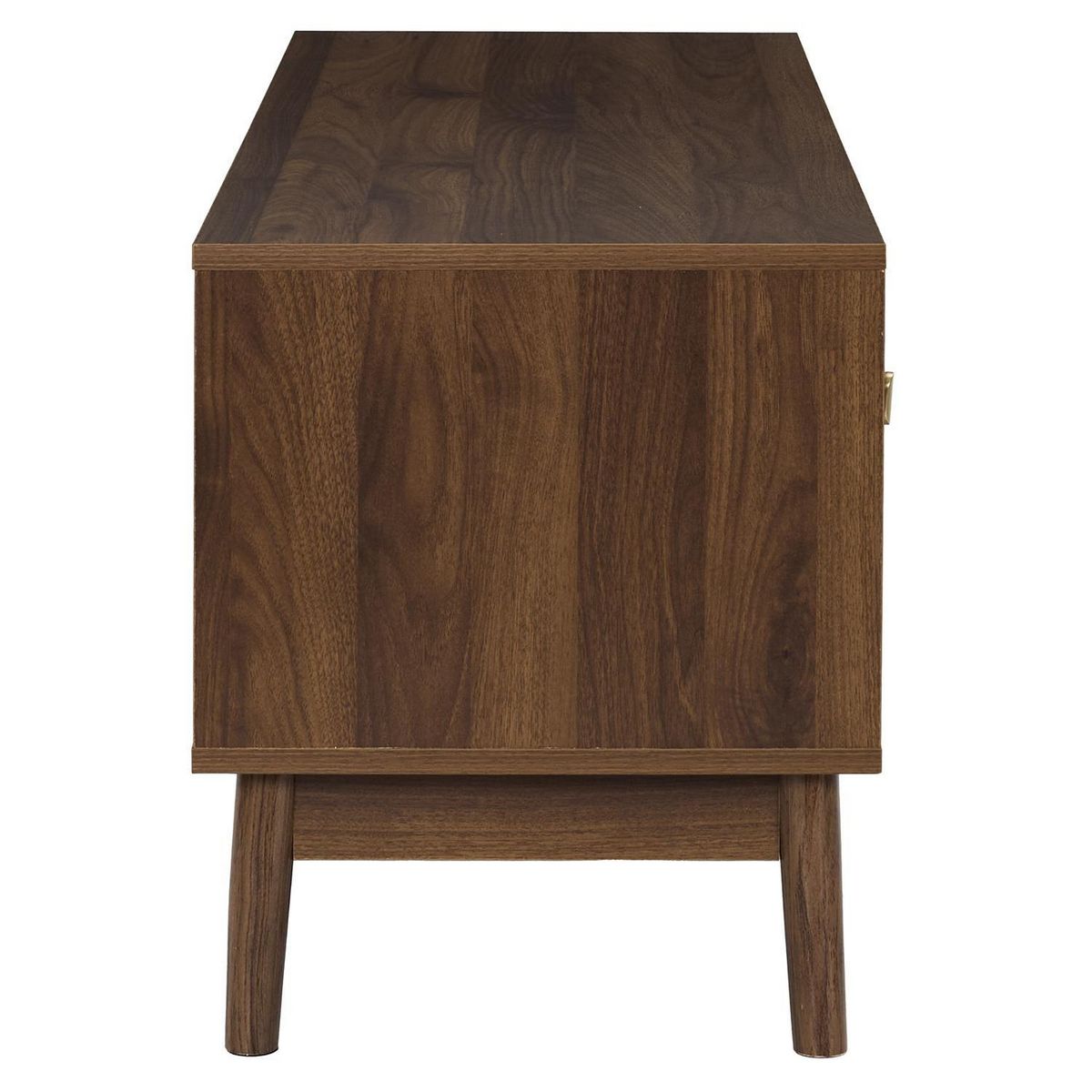 The Home Deco Factory Meuble TV 2 portes et 2 niches effet noyer TIFFANY - Marron