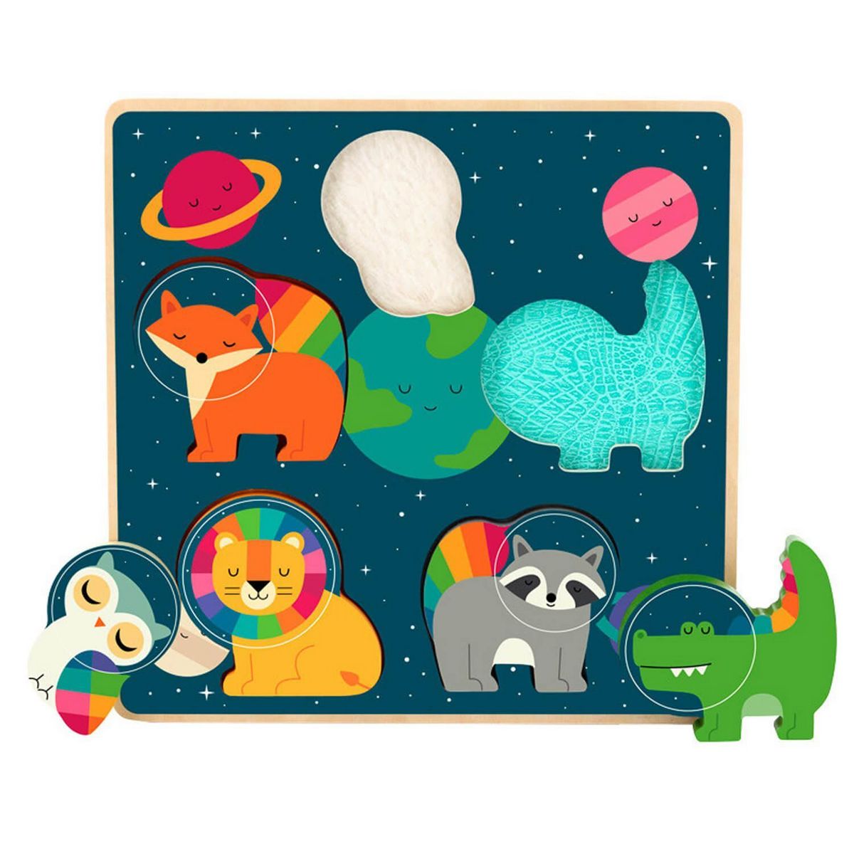 Vilac Encastrement tactile 5 pièces en bois : Espace, Andy Westface