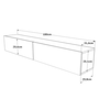Voir la diapositive 6 : CONCEPT USINE Meuble TV suspendu anthracite et bois 180cm HYL