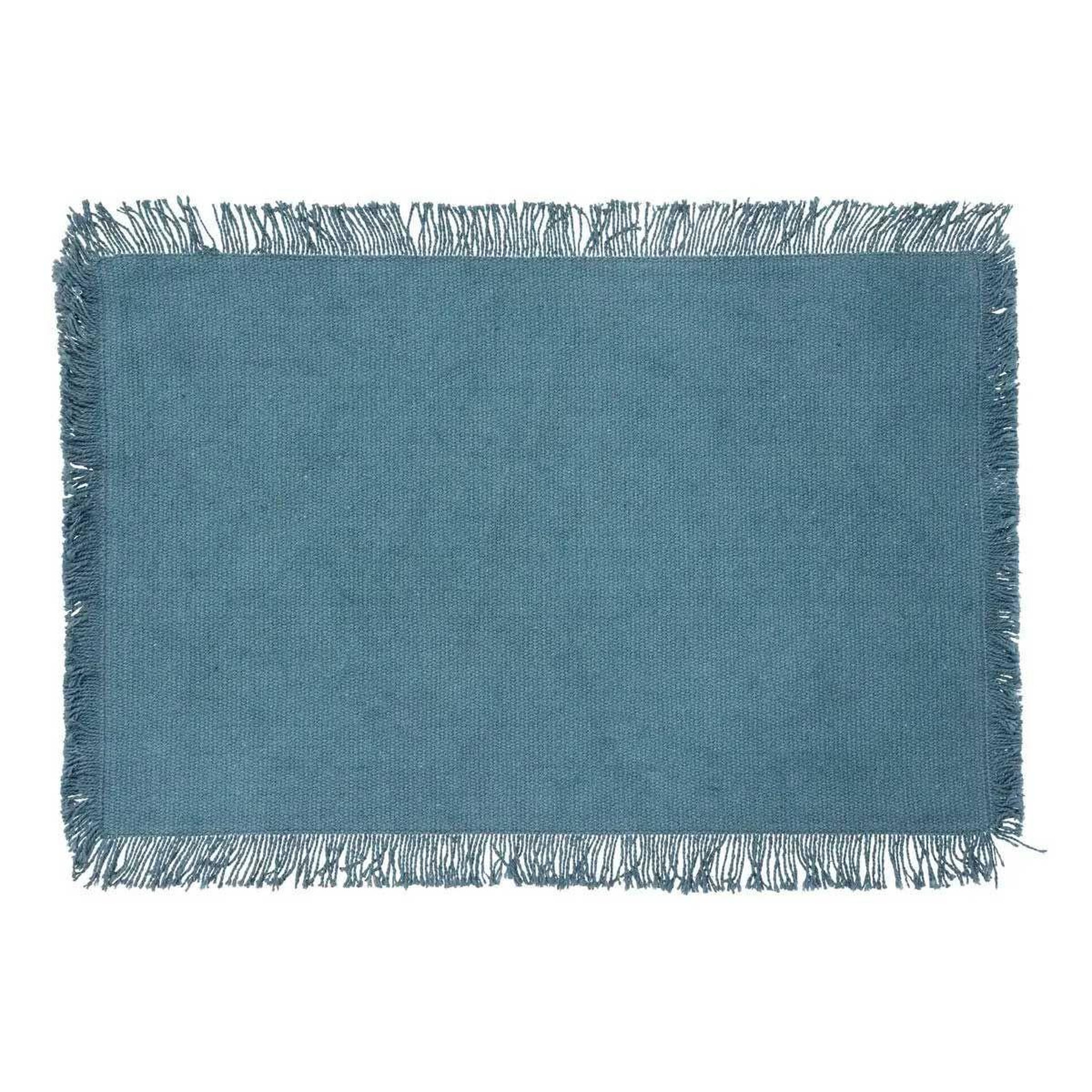 Voir la diapositive 1 : SECRET DE GOURMET Set de Table Déco  Maha  30x45cm Bleu Canard