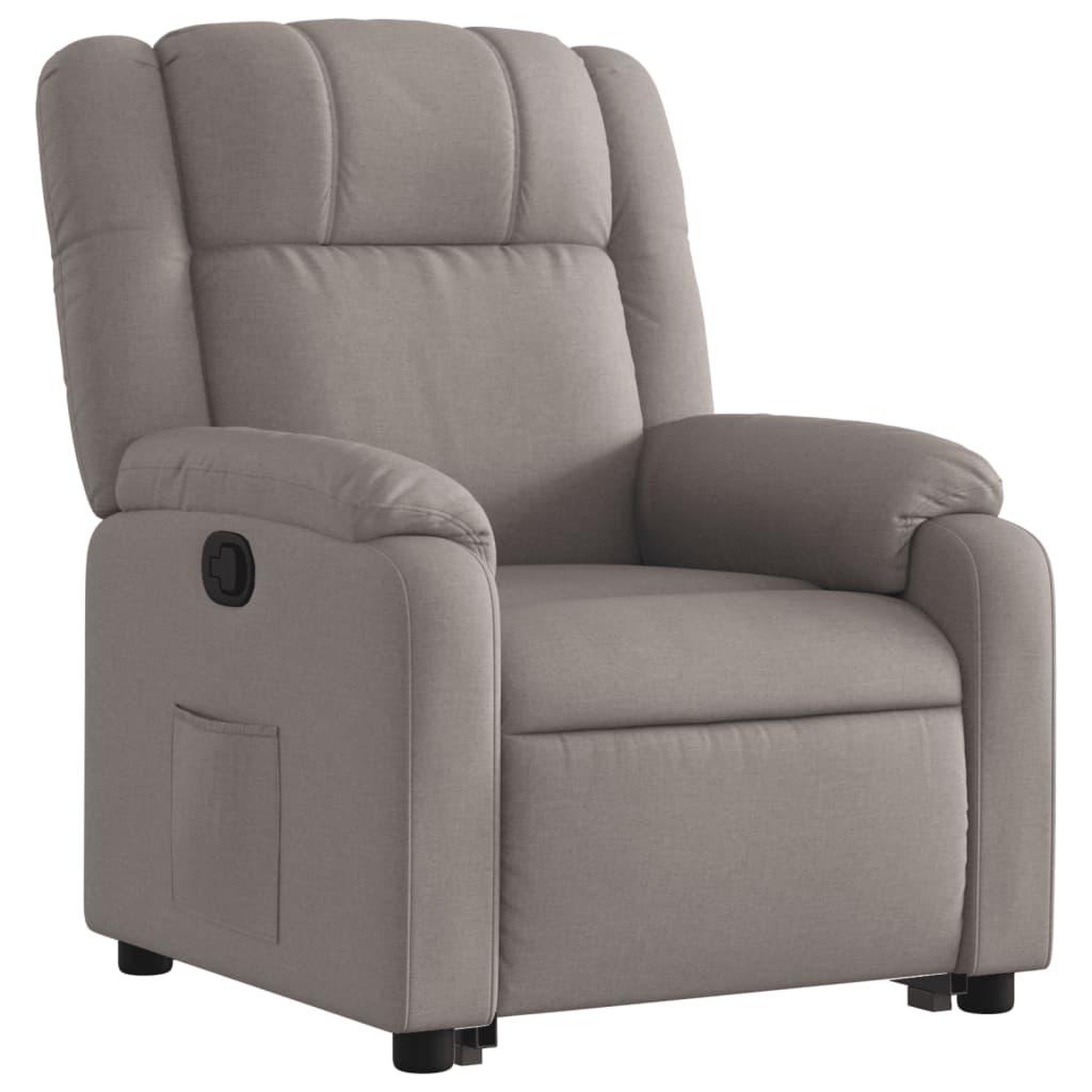 Voir la diapositive 4 : VIDAXL Fauteuil inclinable taupe tissu