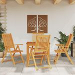 VIDAXL Ensemble a manger de jardin 5 pcs Bois d'acacia solide