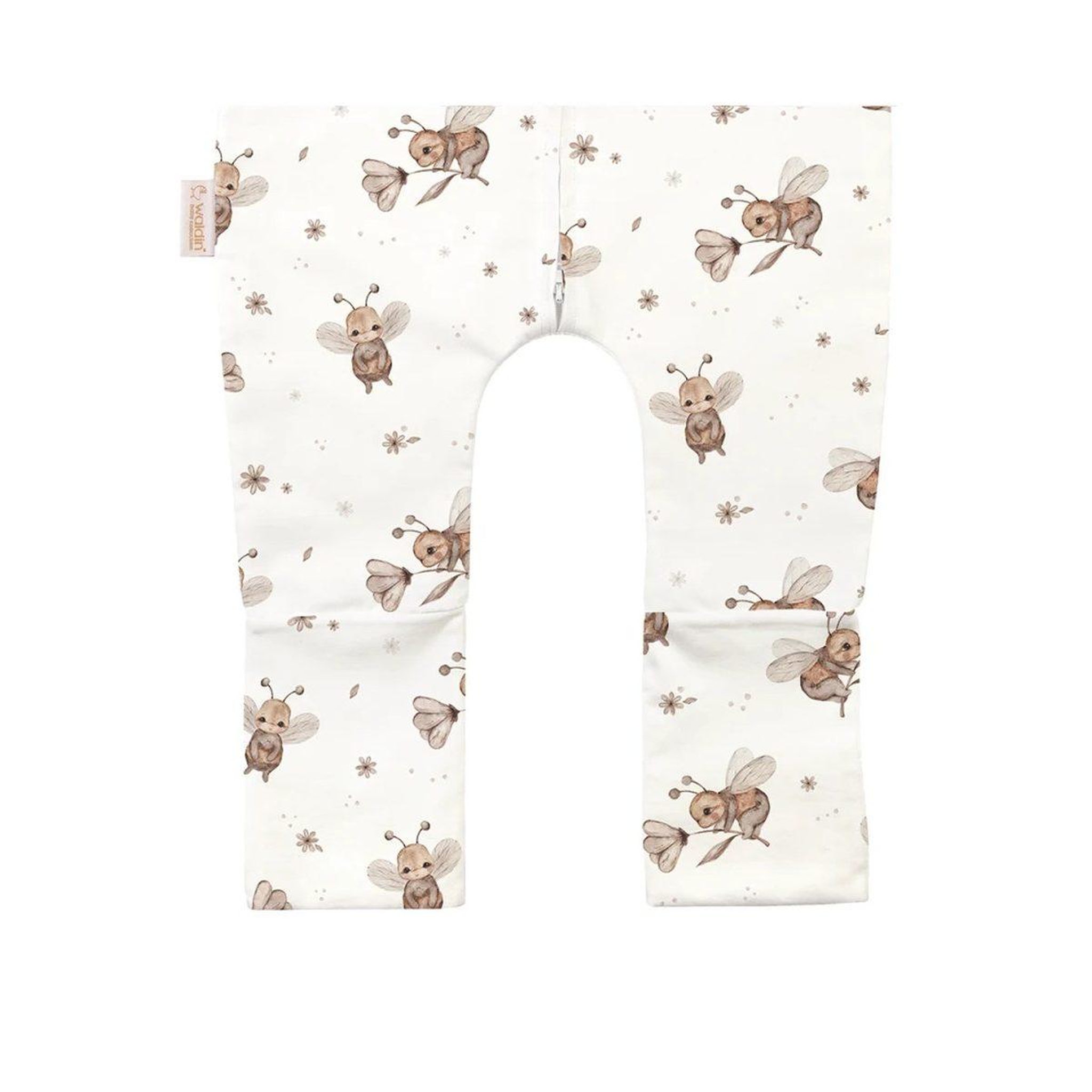 Voir la diapositive 2 : WALDIN Gigoteuse à jambes en coton - taille M (3-4 ans) - motif abeilles, blanc