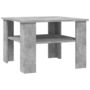 Voir la diapositive 2 : VIDAXL Table basse Gris beton 60x60x42 cm Bois d'ingenierie