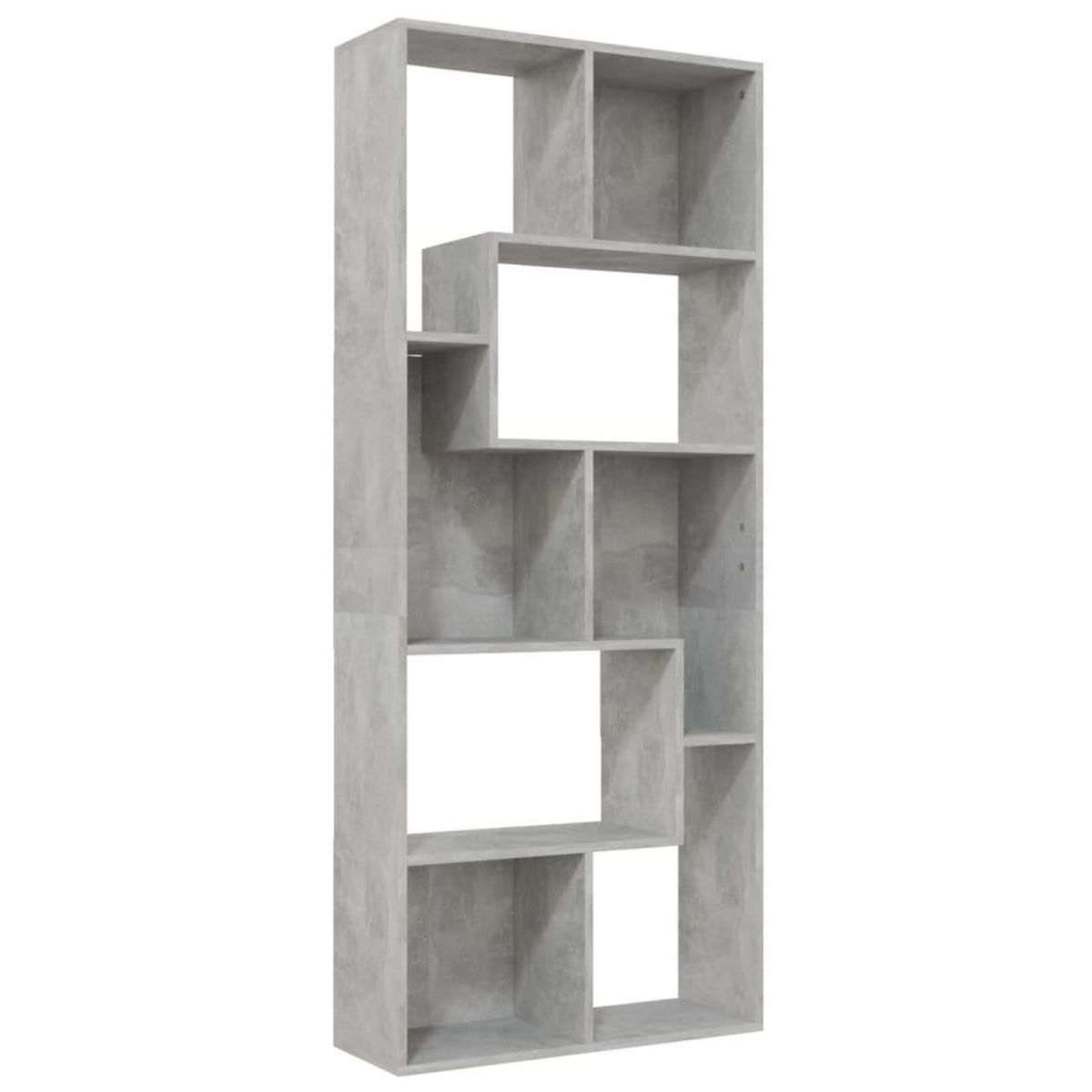 VIDAXL Bibliotheque Gris beton 67x24x161 cm Bois d'ingenierie