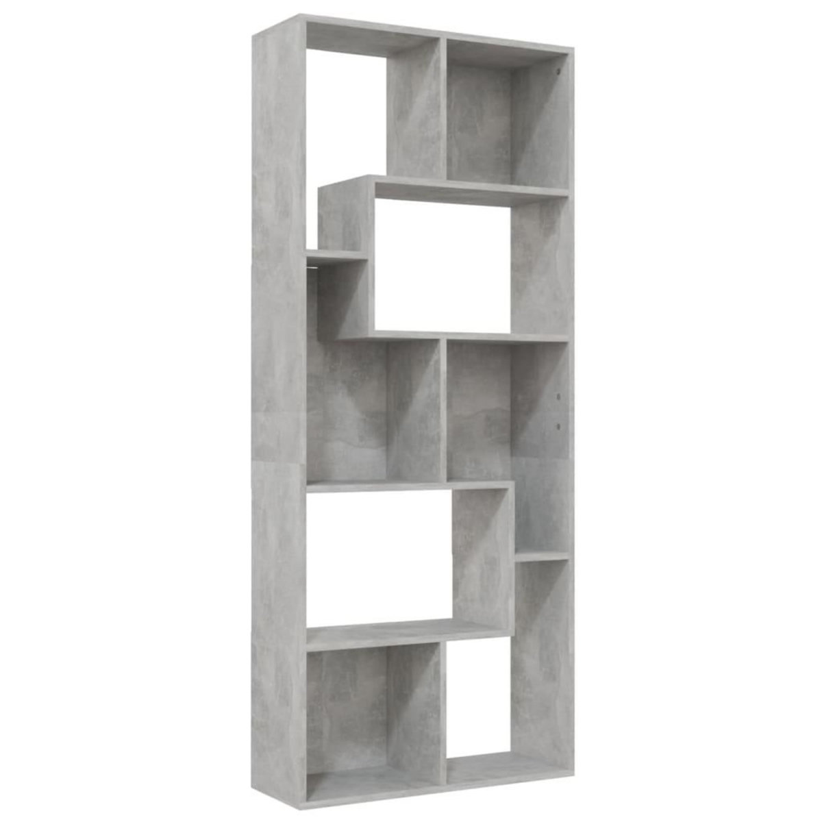 VIDAXL Bibliotheque Gris beton 67x24x161 cm Bois d'ingenierie