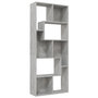Voir la diapositive 2 : VIDAXL Bibliotheque Gris beton 67x24x161 cm Bois d'ingenierie