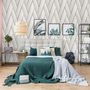 Voir la diapositive 5 : DUTCH WALLCOVERINGS DUTCH WALLCOVERINGS Papier peint Geometric Blanc et dore