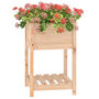 Voir la diapositive 4 : VIDAXL Jardiniere avec etagere 54x54x81 cm Bois massif de pin