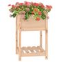 Voir la diapositive 4 : VIDAXL Jardiniere avec etagere 54x54x81 cm Bois massif de pin