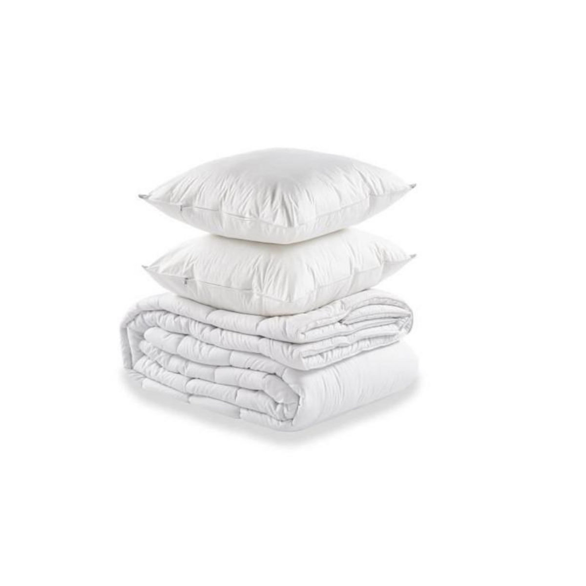 DEKO DREAM Pack pret a dormir TOP Matelas 140x190 cm + Sommier + Couette + 2 oreillers 60x60 cm -  14 cm
