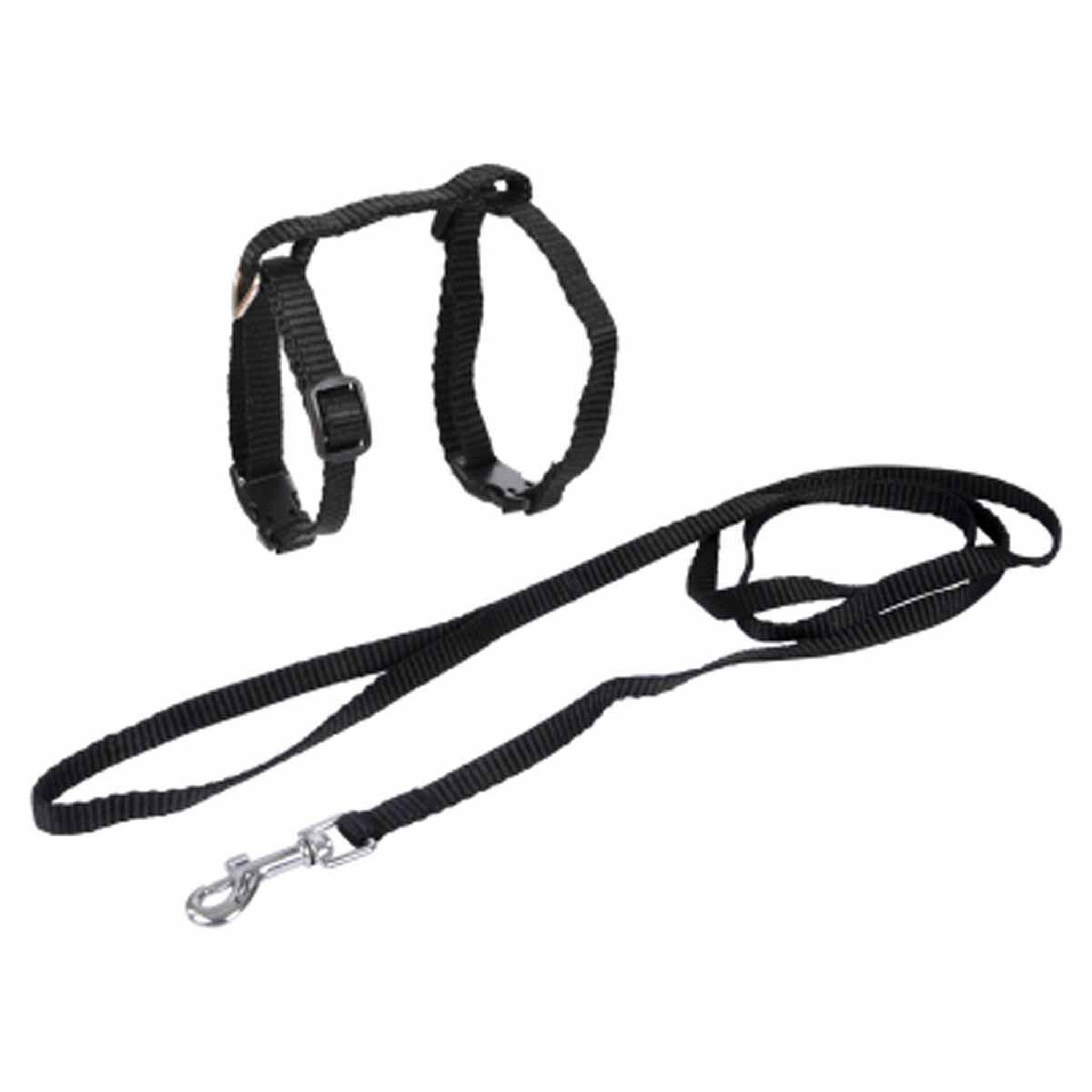 LOVE STORY Harnais & laisse pour chat  kit  120cm noir
