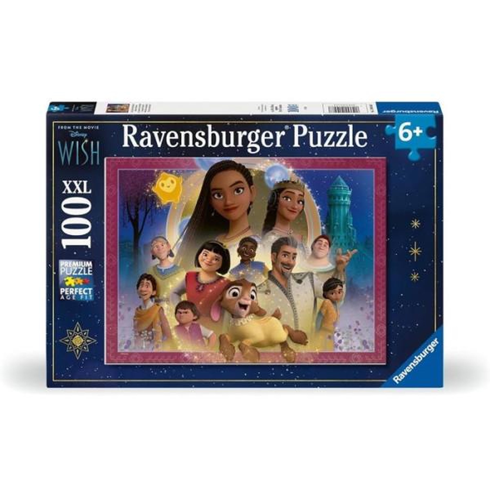 Voir la diapositive 2 : RAVENSBURGER Puzzle 100 pieces XXL Le royaume des souhaits, Disney Wish, A partir de 6 ans, 12001048, Ravensburger