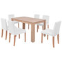 Voir la diapositive 2 : VIDAXL Table et chaises 7 pcs Cuir synthetique Chene Couleur creme
