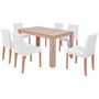 Voir la diapositive 2 : VIDAXL Table et chaises 7 pcs Cuir synthetique Chene Couleur creme
