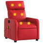 Voir la diapositive 2 : VIDAXL Fauteuil de massage inclinable rouge similicuir