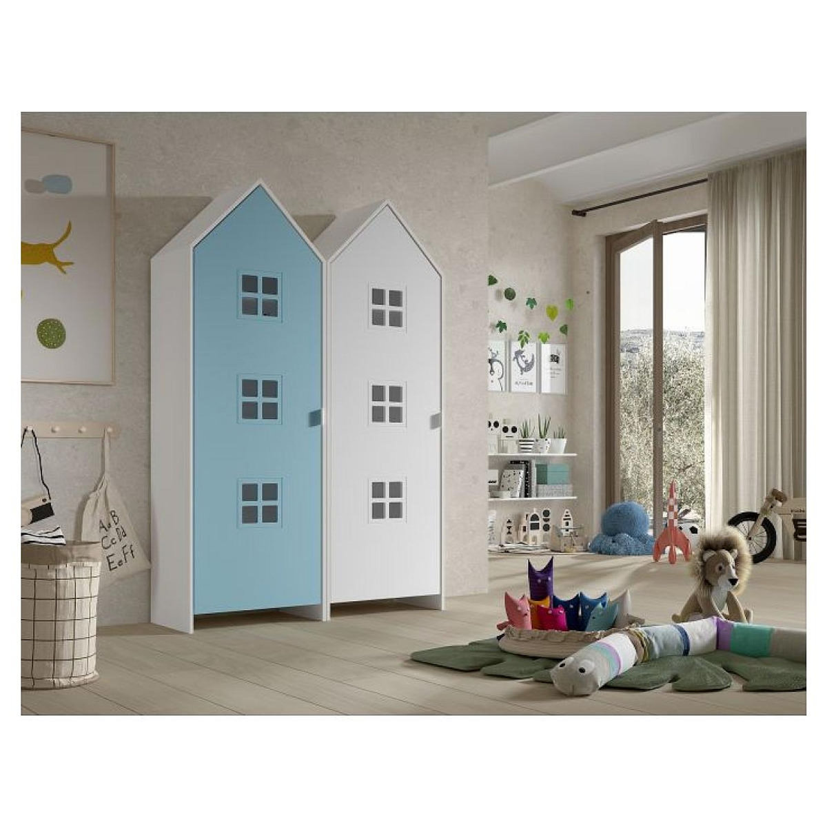 Vipack Combinaison D'armoires 2 Parties Casami Bruges bleu blanc